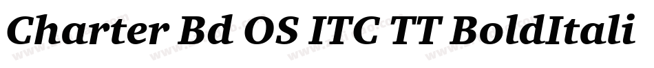 Charter Bd OS ITC TT BoldItalic字体转换